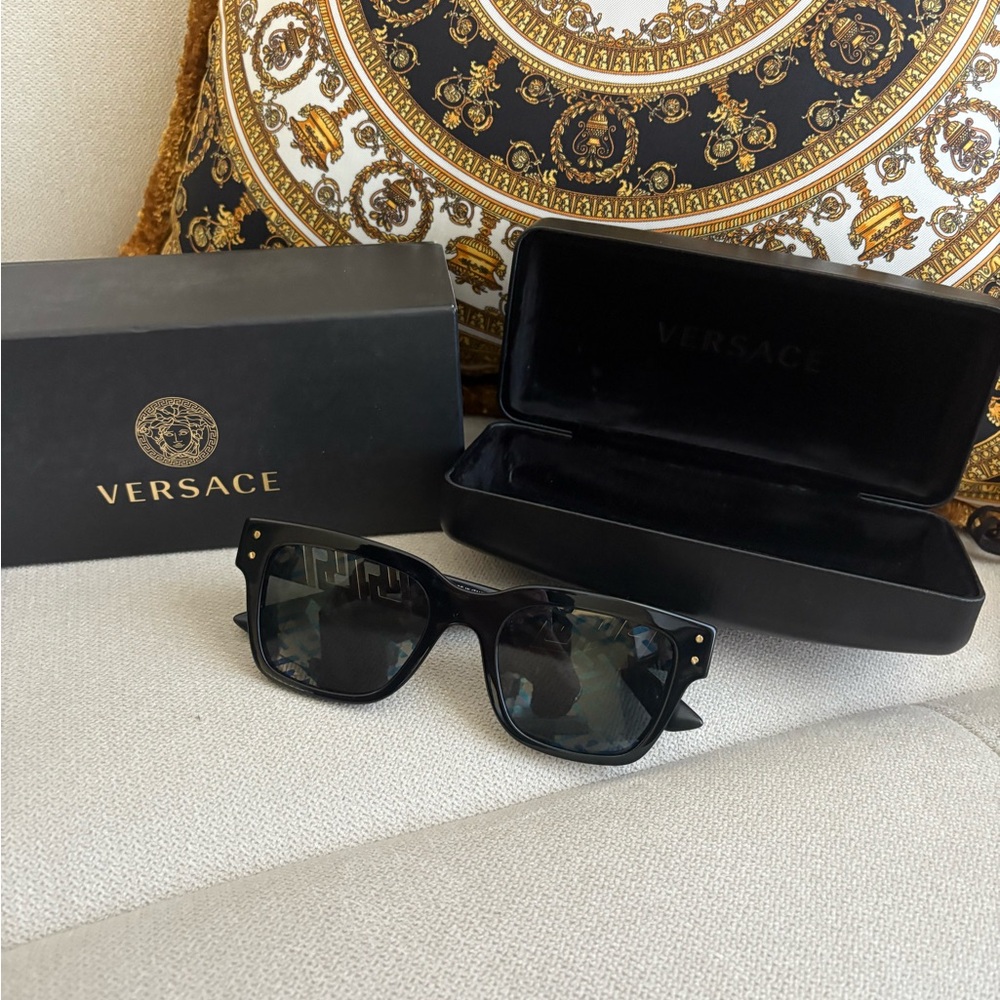 Versace Black and Gold Sunglasses